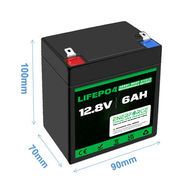 12V 6Ah Lifepo4 Battery Pack per Fishfinder Scooter per bambini Giocattoli Ruote elettriche