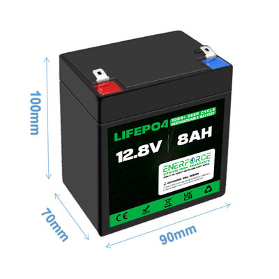 Batteria ricaricabile 12V 8Ah LiFePO4 LFP per energia solare