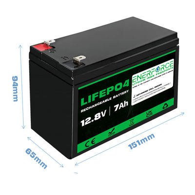 12V 7Ah EV LiFePO4 batteria ricaricabile con BMS integrato per auto giocattolo per bambini