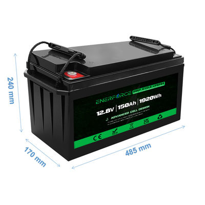 OEM 12V 150Ah LiFePO4 Battery Pack per alimentazione di emergenza del sistema EPS