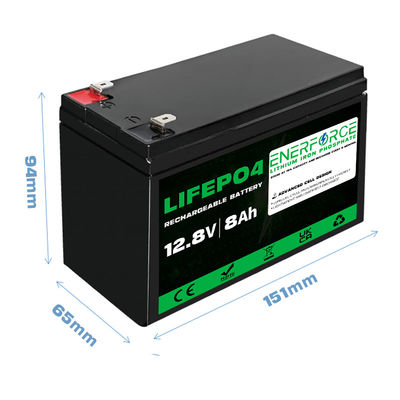 Batteria 8Ah 12V LiFePO4 per sistemi di energia solare ed eolica e UPS di riserva