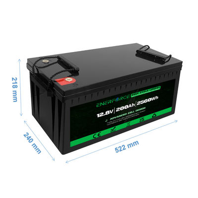 12V 200Ah LiFePO4 batterie per data center Energia solare Veicoli elettrici