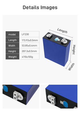 3.2V 230ah LiFePO4 Cella prismatica a ciclo profondo Batteria al litio ferro fosfato