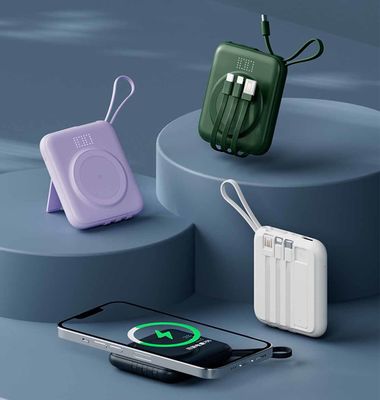 Compact Wireless Mobile Power Bank 15000mAh 20000mAh OEM Con Display LED