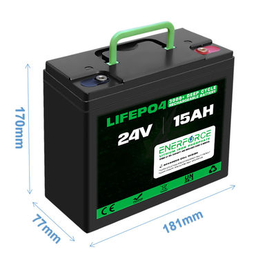 15AH 24V LFP batteria per scooter di mobilità Go Kart Golf Cart Goped