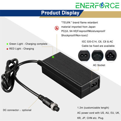 Accessori per batterie al litio OEM 60V Caricabatterie al litio per scooter elettrici Ebike