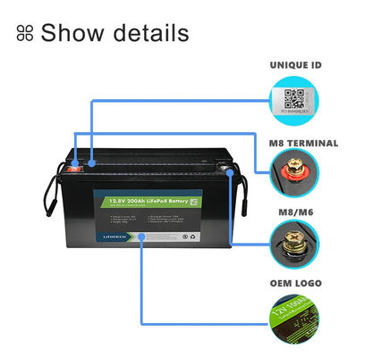 12v 24v 100ah 120ah 200ah 300ah Lifepo4 Bluetooth Batteria ferro fosfato Batteria 100 Kwh Lithium Pack Con Bluetooth